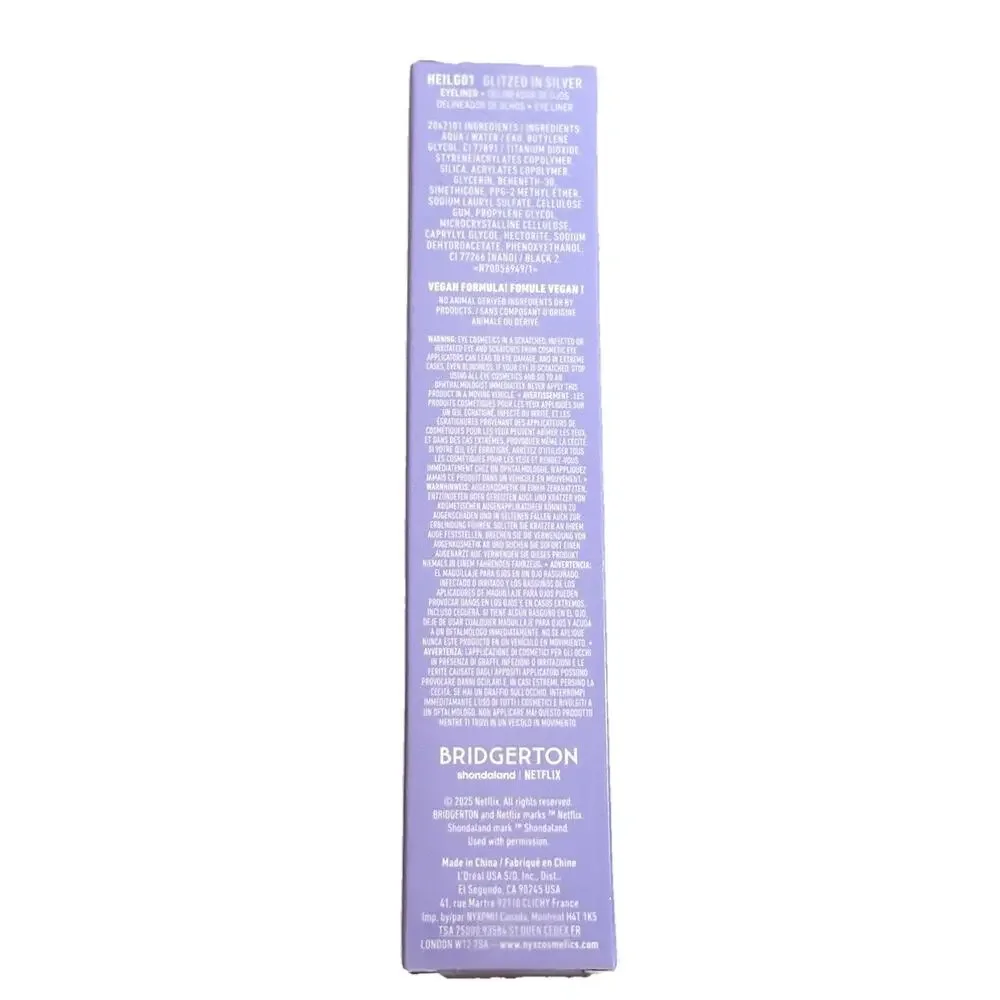 NYX Bridgerton Royal Epic Waterproof Metallic Eyeliner #Glitzed in Silver